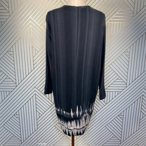 Anthropologie Plenty by Tracy Reese Seva Tunic Dress Tie Dye Black Size Small - Picture 7 of 8